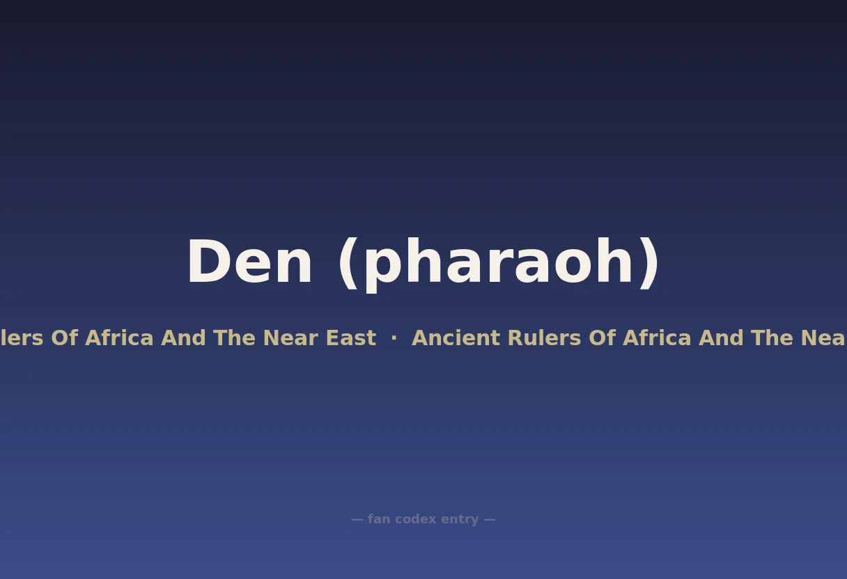 Den (pharaoh)